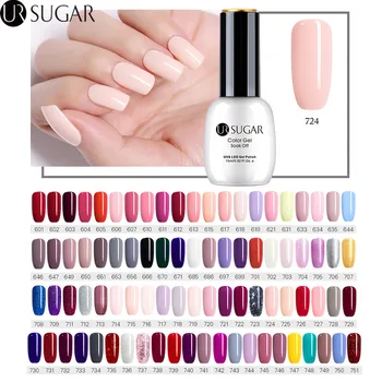 

UR SUGAR 15ml UV Gel Nail Polish Red Gold Glitter Nail Polish UV Color Pink Gel Polish Nail Art Soak Off Varnish