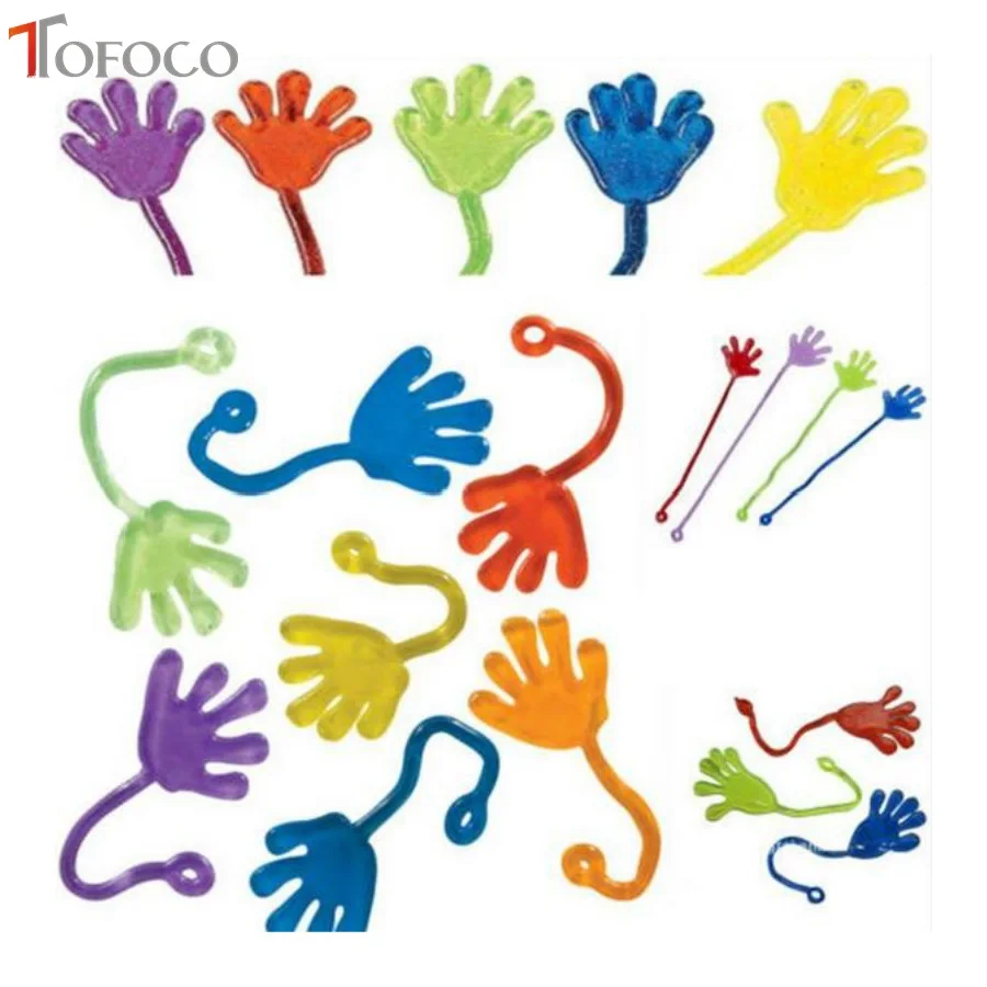 

TOFOCO Kids Party Supply Favour Mini Sticky Jelly Stick Slap Squishy Hands Toy