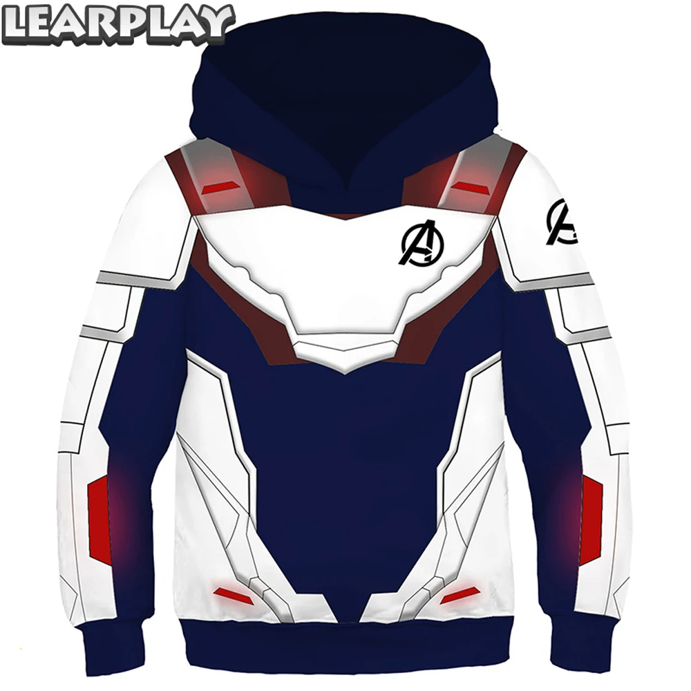 

Endgame Hoodies Advanced Tech Suits Quantum Realm For Kids Children Super Hero Cosplay 3D Print Hooded Sweatshirts Coat Pullover
