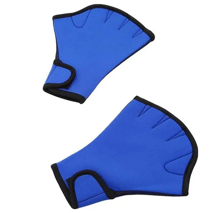 Недавно 1 пара плавательные Перчатки Водные Фитнес Водонепроницаемость Aqua Fit Paddle тренировочные перчатки без пальцев