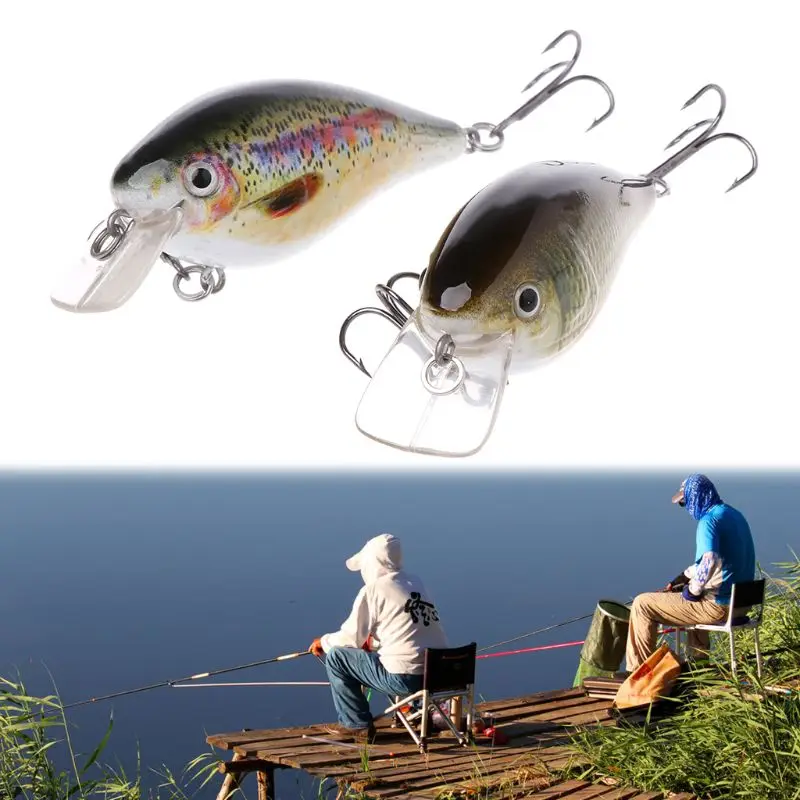 

Fishing Bait Wobbler Swimbait Hard Lure Artificial Freshwater Saltwater Minnow Baits Treble Hooks Tongue Tackle 6cm Accessories