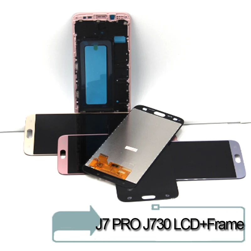 

For Samsung J7 2017 LCD Pro J730 Display Touch Screen Digitizer Assembly Replacement For Samsung Galaxy J7 Pro J730 LCD+frame