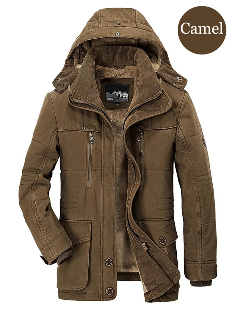 UNCO& BOROR, дропшиппинг, зимняя куртка для мужчин, толстая меховая верхняя одежда с капюшоном, теплое пальто, Повседневная Мужская парка среднего возраста, пальто, размер L~ 6XL