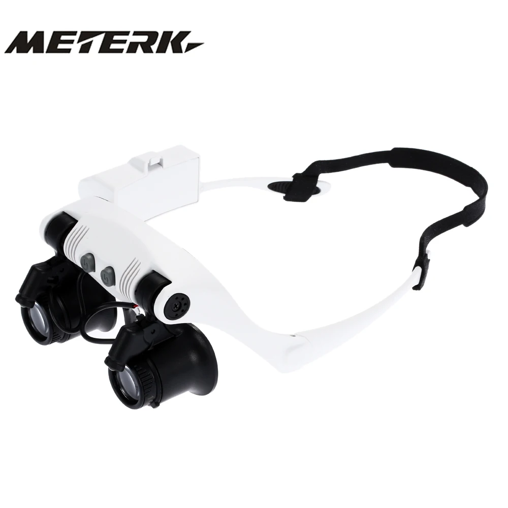 

Head Wearing Magnifier eye glasses loupe LED Jeweler Watch Clock Repair magnifying lens gafas con lupa occhiali ingrandimento