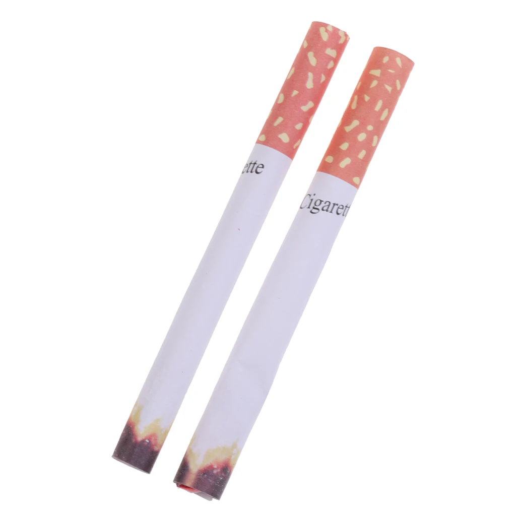 2 Pieces Funny Fake Puff Cigarettes Party Smoke Effect Lit Prop Trick Prank Gag Gift
