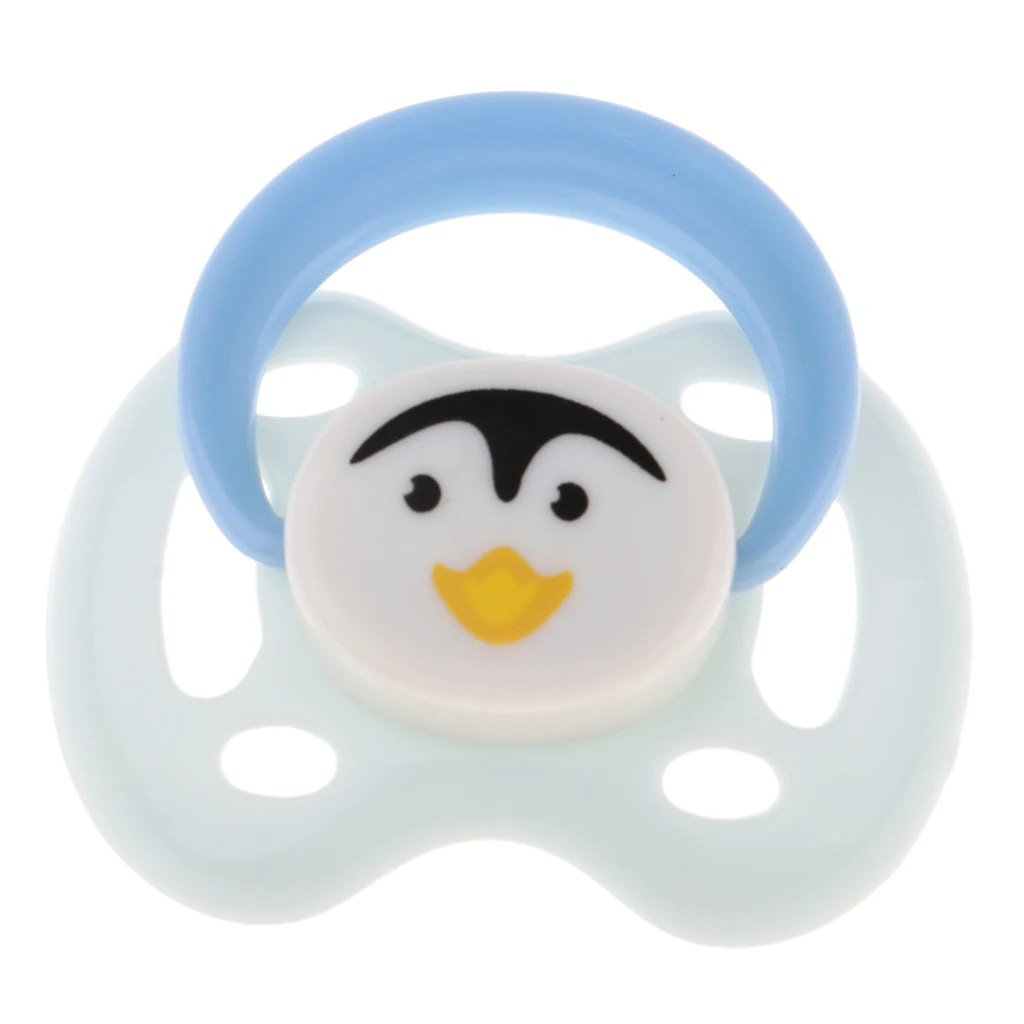 Cute Cartoon Dummy Pacifier & Magnet Set Baby Doll Supplies for Reborn Newborn Doll White #2