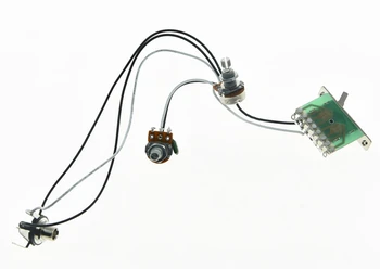

KAISH Quality Prewired Wiring Harness 1V1T Mini Alpha 250K Pots & 5 Way Pickup Switch