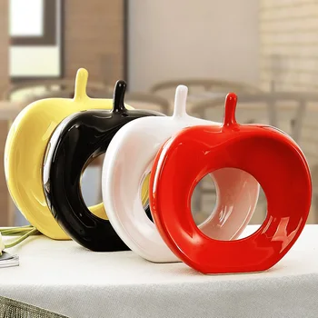 

modern minimalist ceramics apple figurines creative porcelain ornament home living room wedding gift decoration accessories