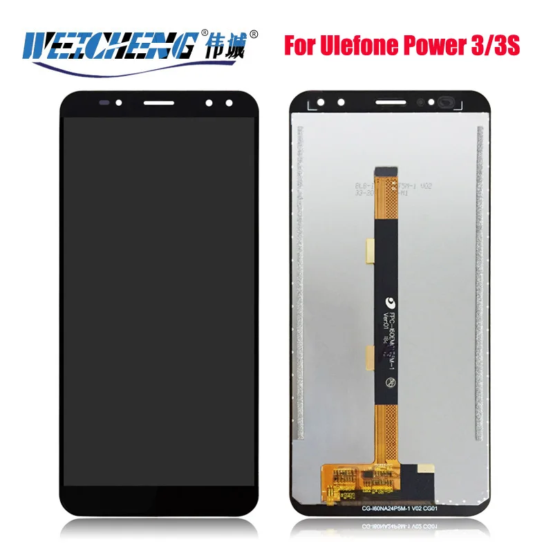 

100% Original For Ulefone Power 3 Power3 LCD Display +Touch Screen Assembly Digitizer Replacement For Ulefone Power 3S Display