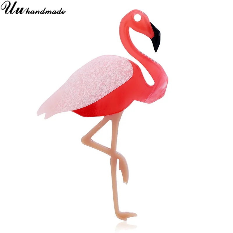 

Brooch Pins Pink big Flamingo Brooches for women love cute gift Enamel lapel pin Broche Broches 2018 fashion jewelry accessories
