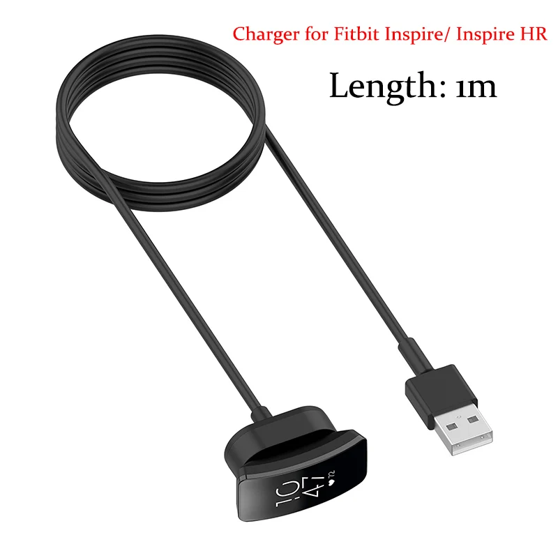 Замена USB зарядная док-станция кабель зарядное устройство для Fitbit inspire/inspire HR умный Браслет универсальное быстрое зарядное устройство - Цвет: 1m usb charger