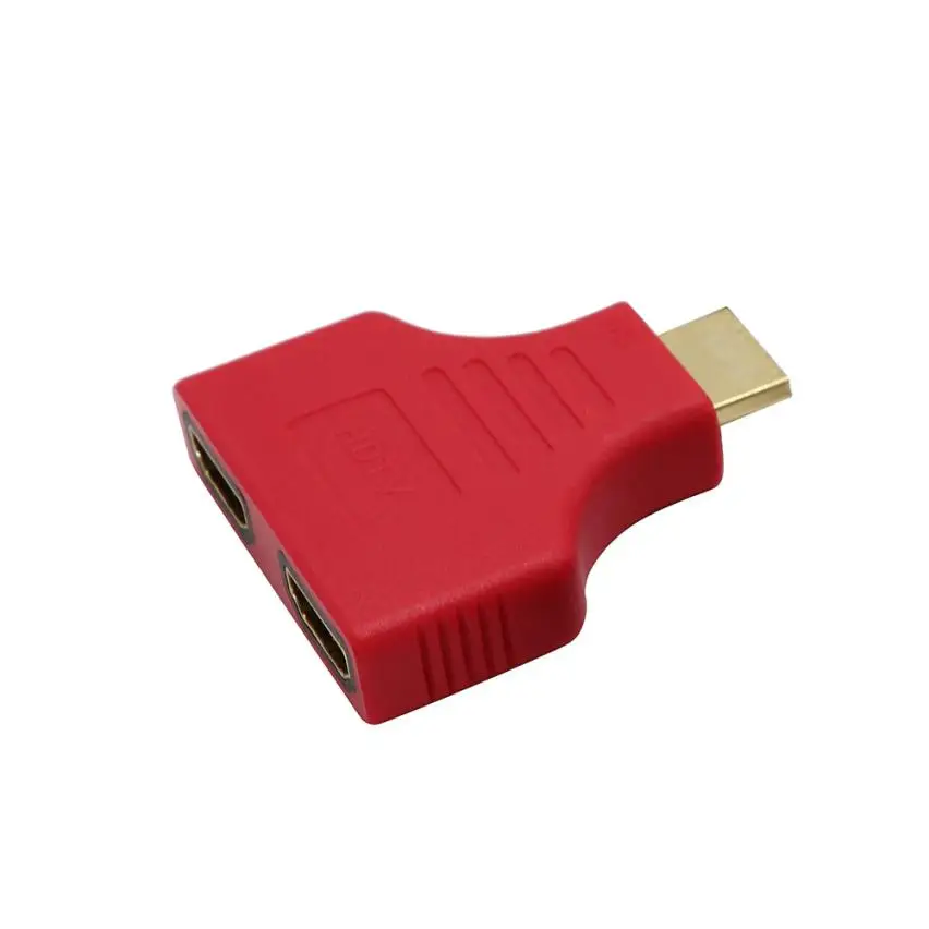 

1080P HDMI Port Male to 2 Female 1 In 2 Out Splitter Adapter Converter Dropship Feb 9