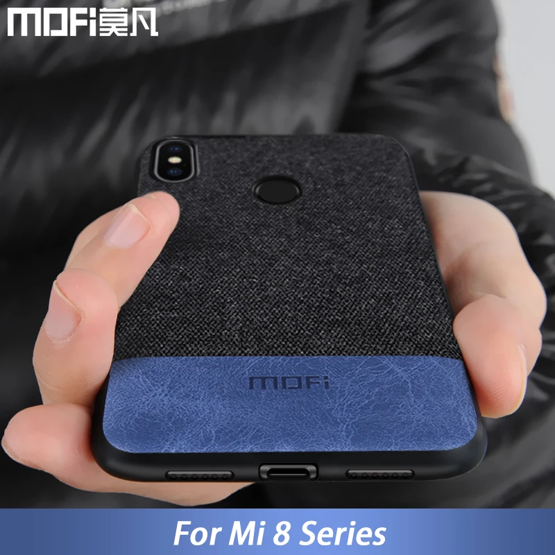 

For Xiaomi mi8 case cover mi 8 Explorer Version back cover silicone fabric shockproof case coque capas MOFi mi8 SE case