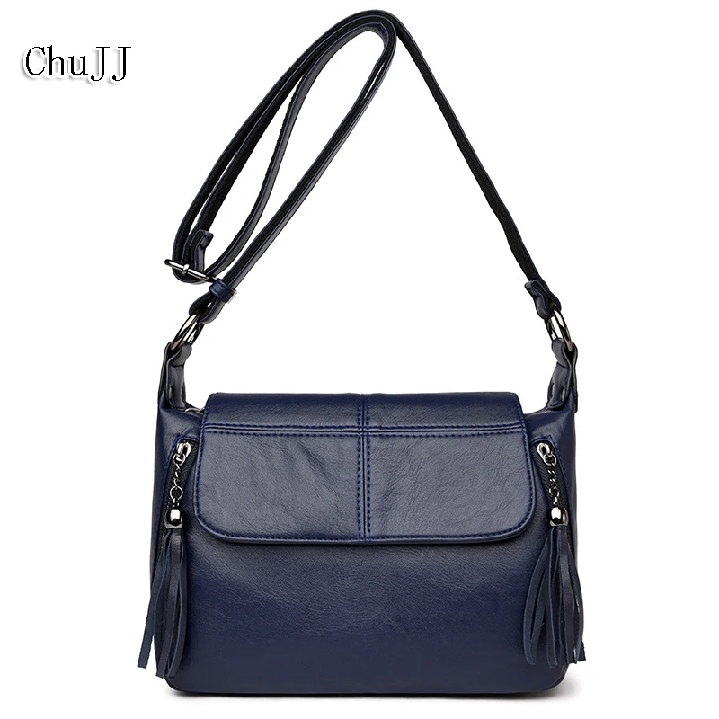 

Chu JJ Genuine Leather Handbag Tassel Women Bags Soft Leather Flap Bags Female Shoulder Crossbody Bag Women Messenger Bag