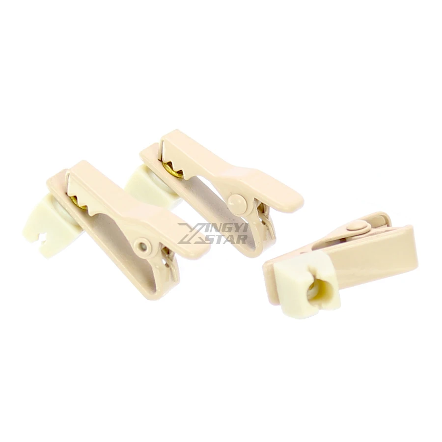 5PCS/Lot Flesh Color Lapel Microphone Cable Collar Tie Clip Holder