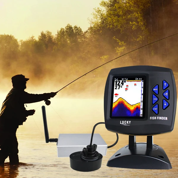 Sonar For Fishing FF918-CWLS Wireless Echo Sounder Fishing Alarm Boat Fish Finder 300m980ft For Underwater Deeper Hunting (7)