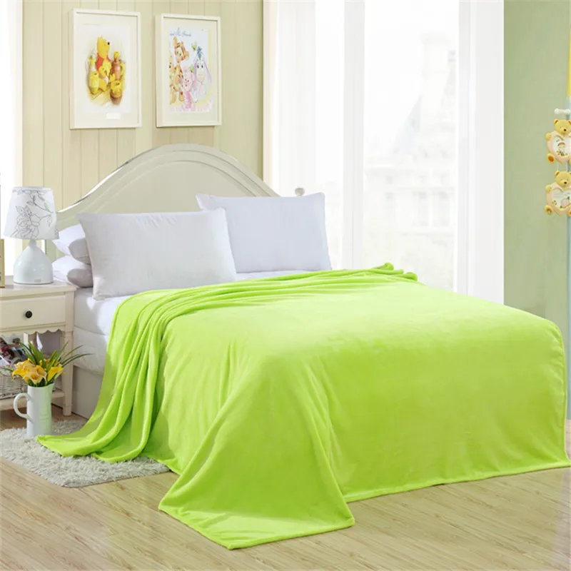Флисовое одеяло лето сплошной цвет очень теплый мягкий покрывало одеяла на диван/кровать/путешествия пледы покрывала простыни
