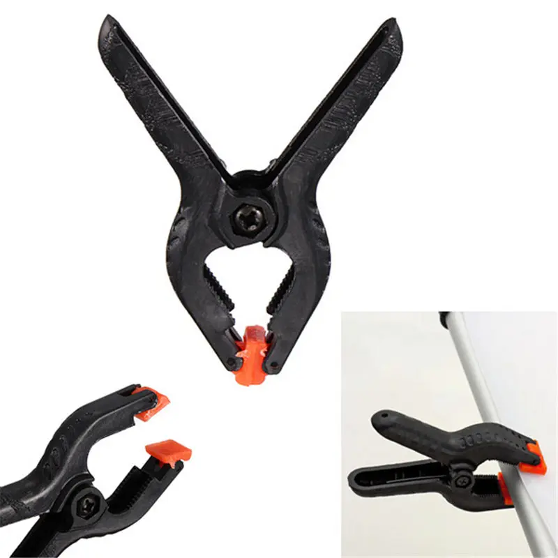 

1PCS Hard Plastic Micro Spring Clamps DIY Tools Grip Clips Black Photography Background Clip Holder Stand Clamps Pegs