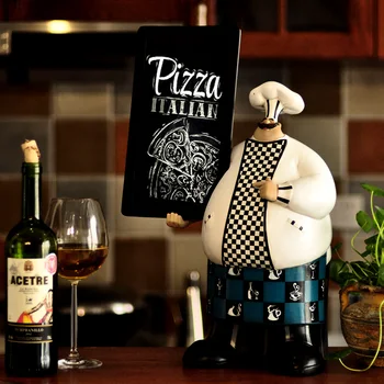

European Home Furnishing Cafe figures decorated restaurant chef blackboard welcome board menu fashionable decorations