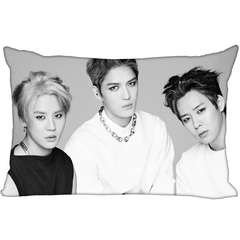 

New arrival KPOP star custom JYJ printed satin pillowcase custom logo two sides more size 35x45cm,40x60cm,50x75cm