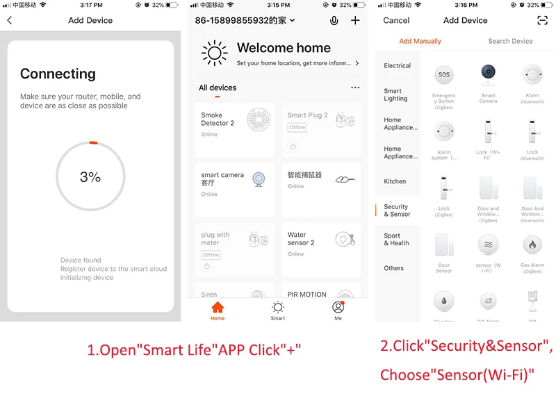 Smart Life App Wi-Fi детектор дыма и высокая температура сигнализации Wi-Fi датчик дыма без концентратора требуется работа с IFTTT батарея в комплекте
