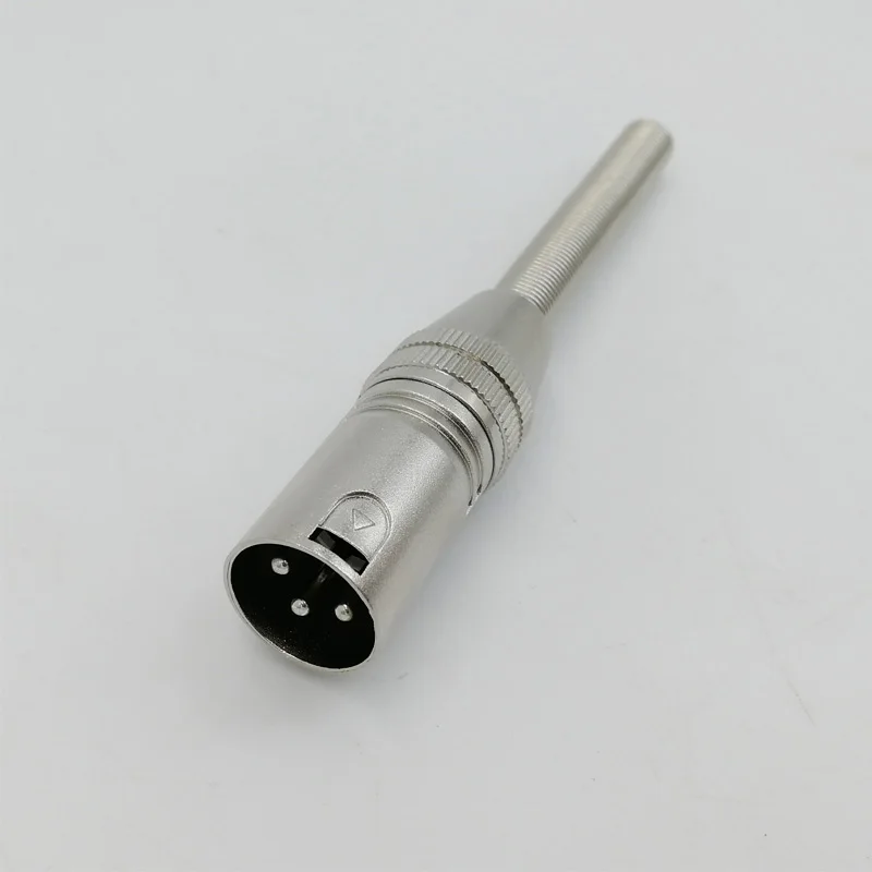 

Blue and Silver 3 Pin XLR Male and Female Plug with Long Tail Spring Connector for KTV Microphone Cable Specialized Jack