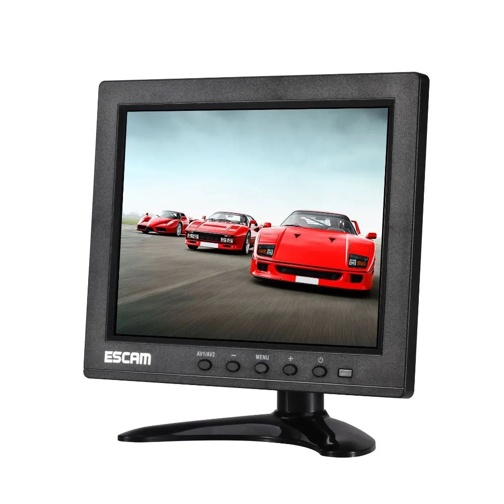 ESCAM T08 8 Inch 4 Split TFT LCD Monitor VGA HDMI AV BNC USB Input For CCTV Camera