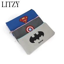 Hot Superhero Batman Pencil Case Anime Big Capacity Oxford Cloth Pencil font b Bag b font