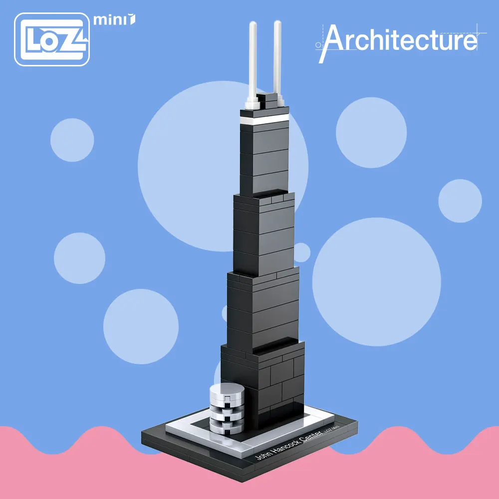 LOZ ideas мини блок Джон Хэнкок центр всемирно известная архитектурная Серия США