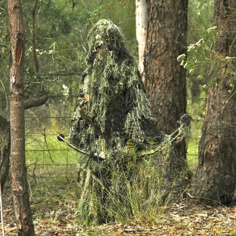 

2 Colors Camouflage Hunting Ghillie Suit Secretive Hunting Clothes Sniper Suit Camouflage Clothing Army Airsoft Uniform
