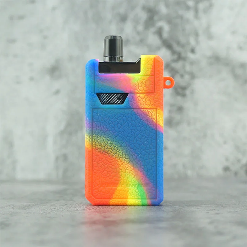 Силиконовый чехол для GeekVape Frenzy vape pod ModShield с текстурой, чехол с гелевой наклейкой - Цвет: Rainbow