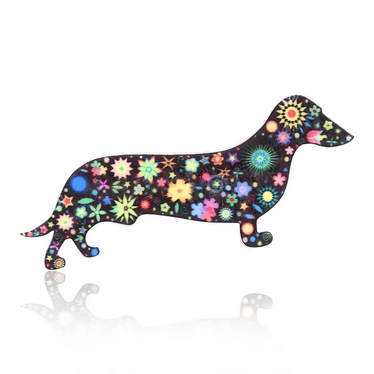 

New Golden Retriever French Bulldog Dachshund Beagle Yorkshire Terrier Labrador Retriever Brooches Cute Acrylic Dog Brooches