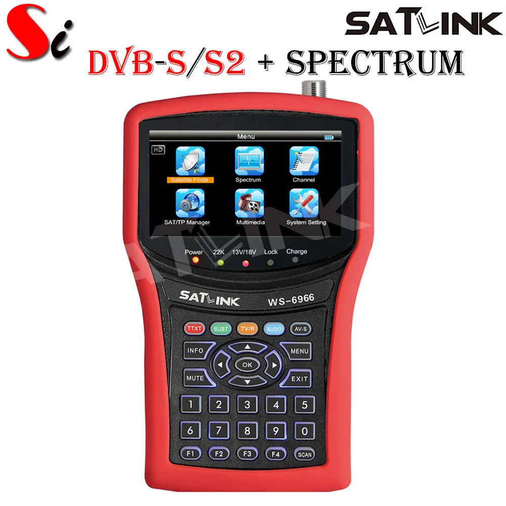 

Original New Satlink WS-6966 Satellite Finder Meter DVB-S2 Meter with Spectrum Analyzer