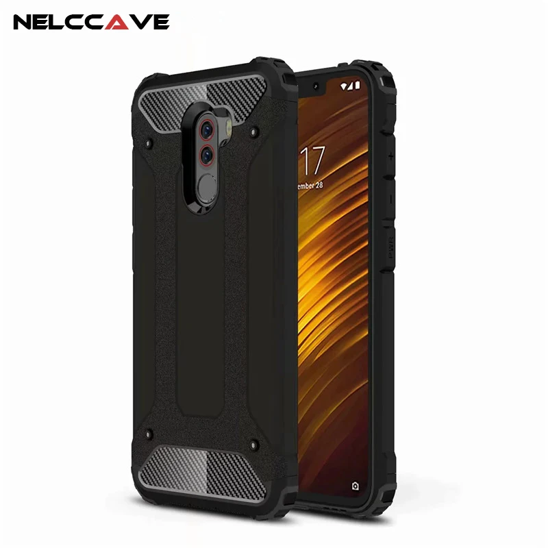 

Luxury Rugged Cover For Xiaomi Pocophone F1 Poco F1 Anti Knock Phone Case Hybrid Hard Tough Dual Layer Armor Shockproof Case