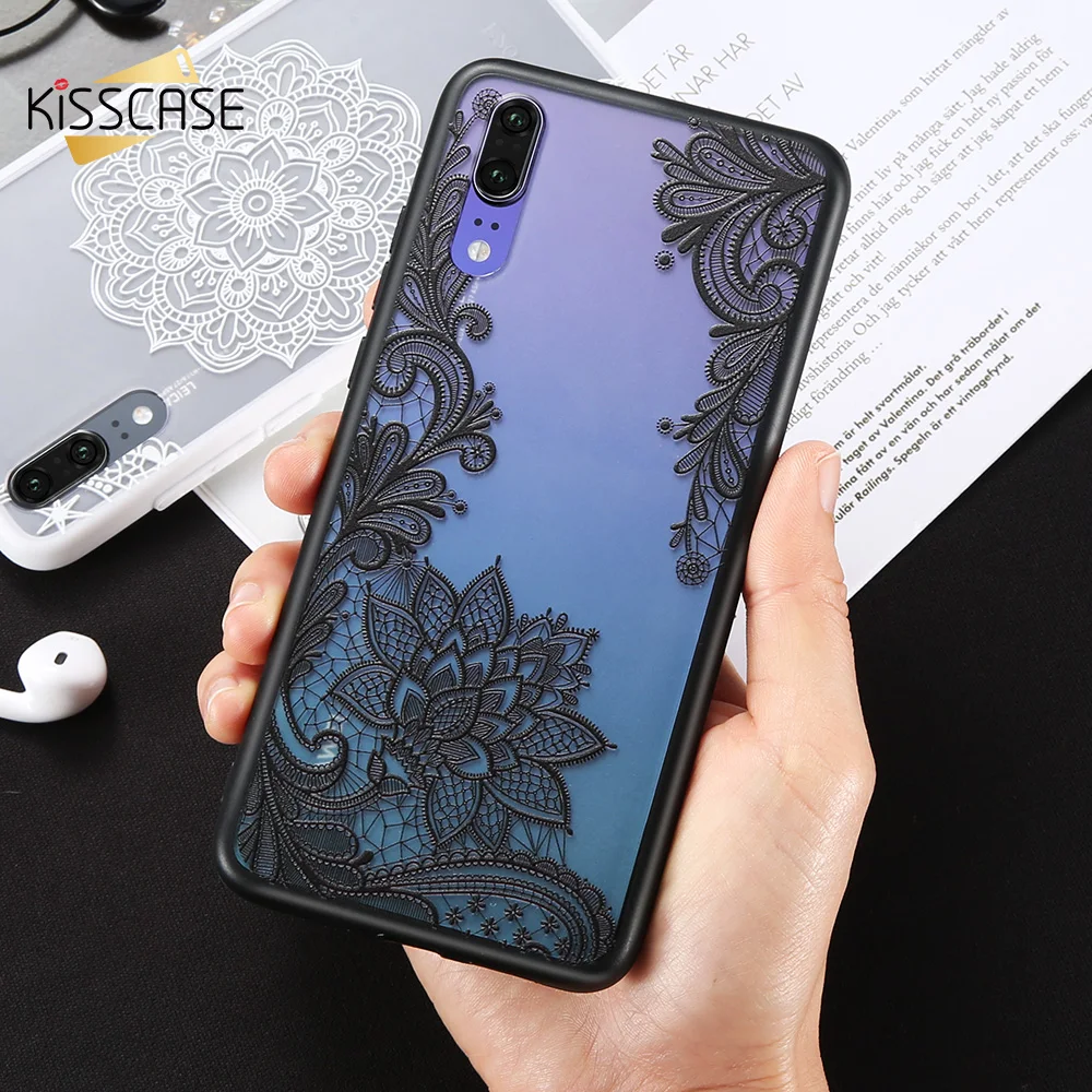 KISSCASE сексуальный цветочный чехол для Huawei P20 P10 Pro P8 Lite Mate 20 10 P Smart Lace Flower Hard PC чехлы