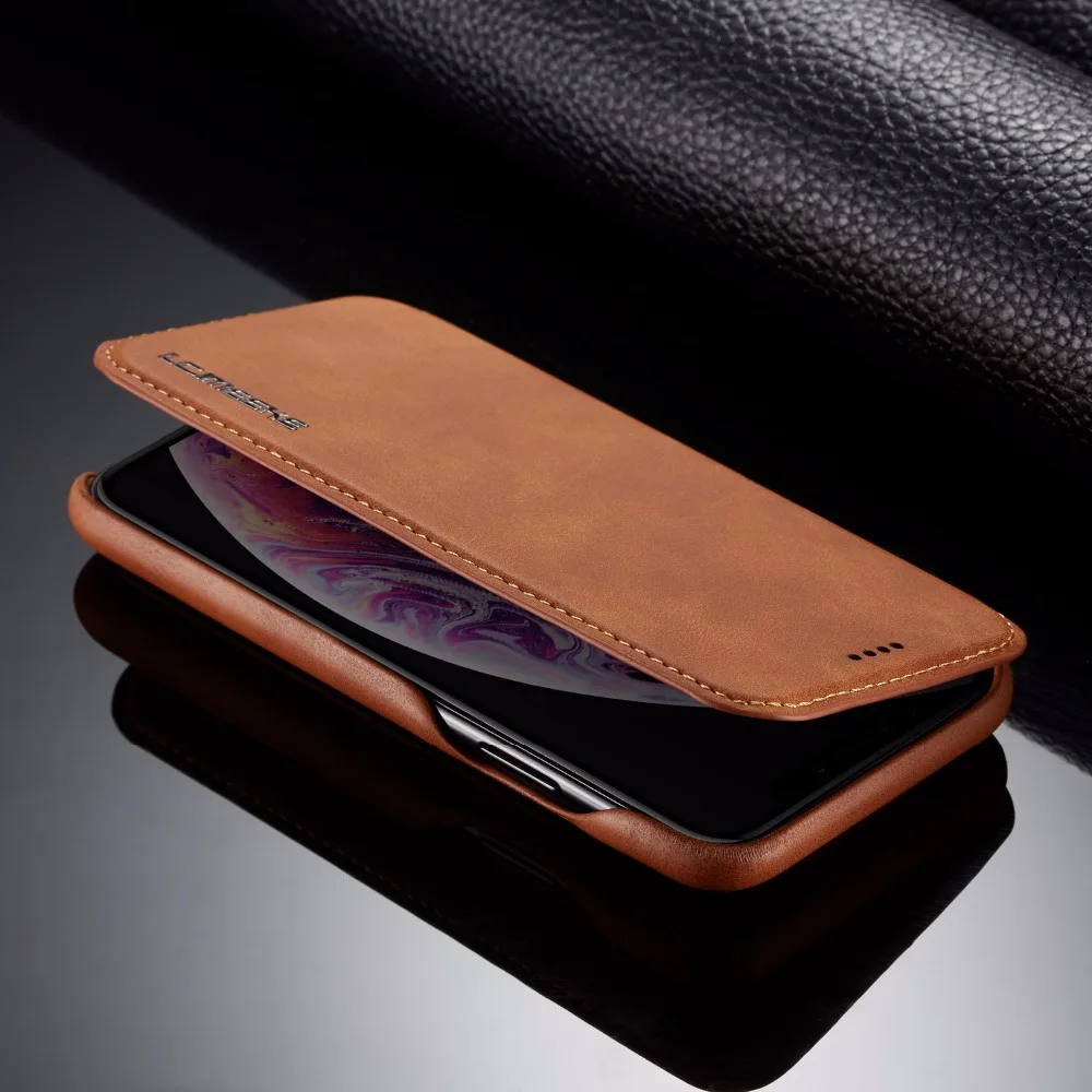 Чехол для iPhone XS Max XR роскошный тонкий бумажник из искусственной кожи с подставкой
