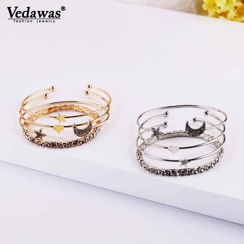 

Vedawas Bohemian Bracelets For Women Fashion Crystal Moon Star Heart Bracelet Handmade Jewelry Gifts Accessory Wholesale xg2314