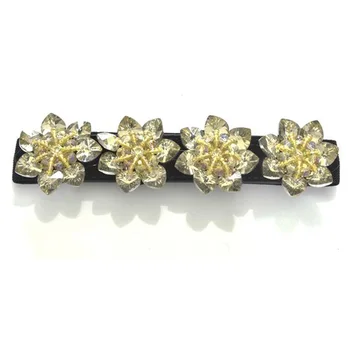 

Luxury Rhinestone Girls Elastic Waistband Corset Belt Gold Flower Crystal Elastic Belts For Women Fashion Party Dress Belts