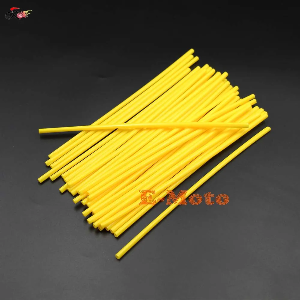 MOTOCROSS MX ENDURO WHEEL RIM SPOKE SHROUDS WRAPS SKINS COVERS-YELLOW