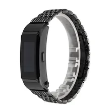 Роскошные часы из сплава на бретельках с украшением в виде кристаллов Нержавеющая сталь браслет на запястье ремешок для наручных часов для huawei B5