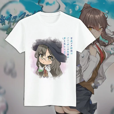 Аниме «Seishun Buta Yarou wa Bunny Girl Senpai no Yume wo Minai», футболка для косплея, футболки, топы