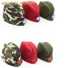 Которая в душ звезда военная шапка для женщин высокое качество хлопок стюардесса шляпа мода плоская шапка береты для сцены реквизит