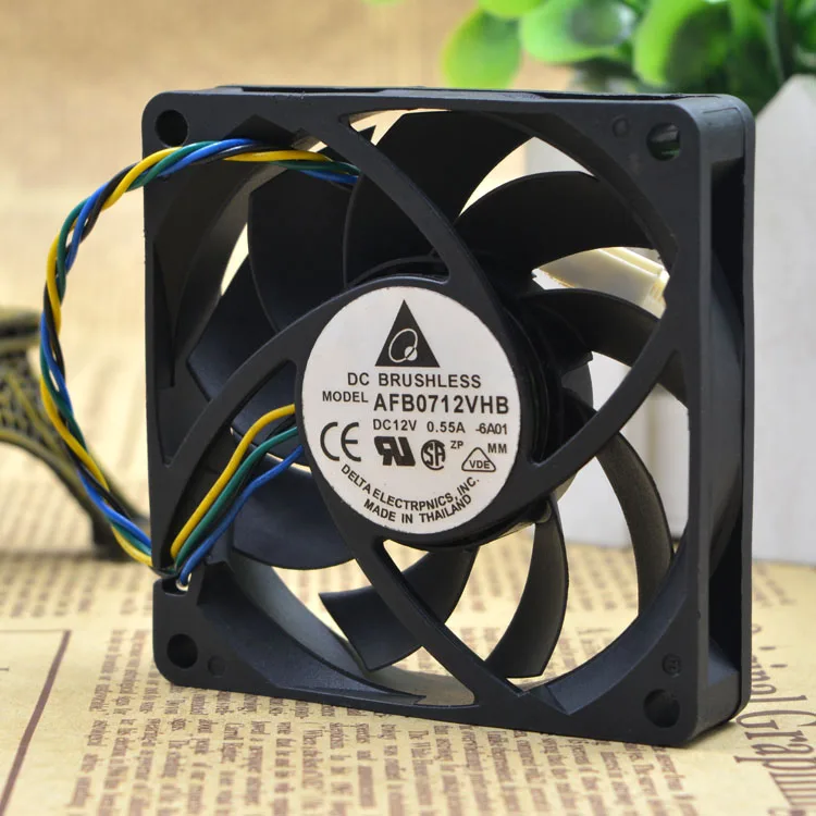 

100% new 7CM 7015 AFB0712VHB 4-wire PWM automatic temperature control CPU cooling fan 12v 0.55A