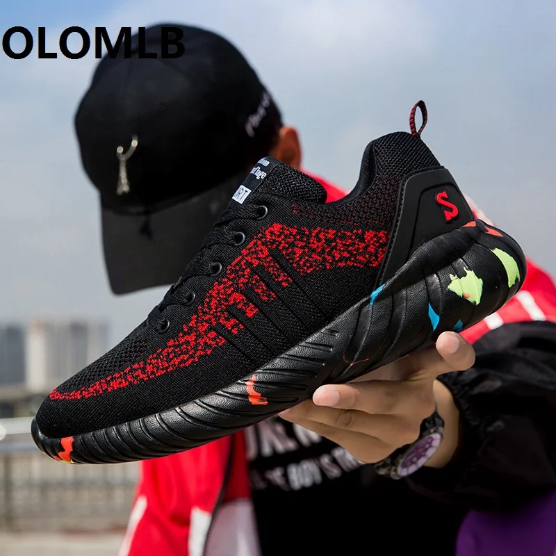 

new flyknit Casual Men Shoes Breathable comfortable Weave Sneakers Basketball Running jogging Footwear Outdoor travel shoes