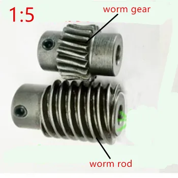 

1M -20T 45#steel Speed ratio 1:5 worm gear Worm gear reducer transmission parts