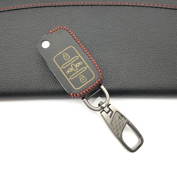 

For Volkswagen Sharan Multivan T5 MVP Caravelle Transporter Caddy Protector Skin 4 Buttons Top layer Leather Keys Case Cover