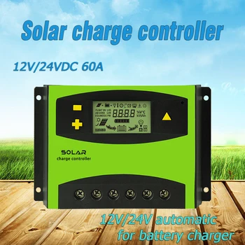 

Free Shipping!! 12V24V Automatic Recognition 60A Solar Controller with LCD Function Solar Panel Battery Charge Regulator