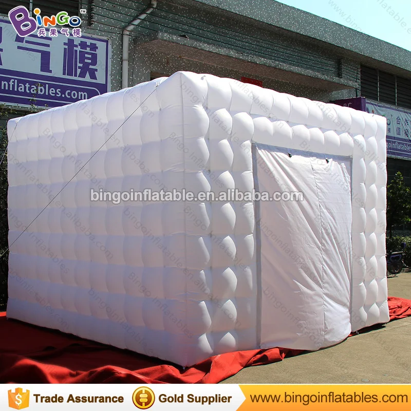  Free shipping All white inflatable photo booth tent 3.6X3.6X2.7 M customized cube photo booth with 