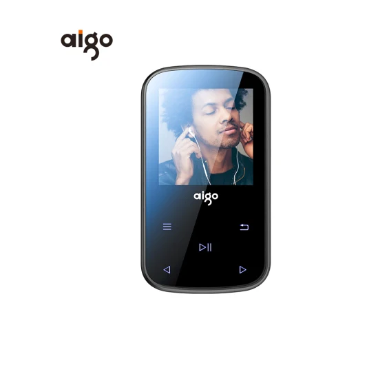 Обновленная версия AIGO MP3-107PRO Bluetooth 4,2 сенсорный экран музыкальный плейер Волкман мини MP3-плеер с спортивный зажим