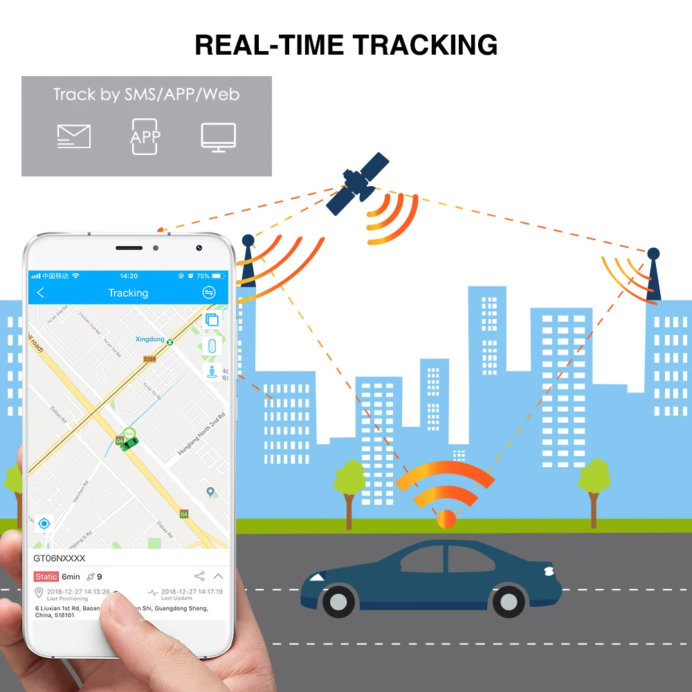 GT06N gps трекер автомобиля мобильного телефона для мобильного телефона 2G GSM Дистанционный Cut-вор "отключает масло в режиме реального времени gps-трекер локатор SOS голосового мониторинга Geo-fence и движущейся сигнализации
